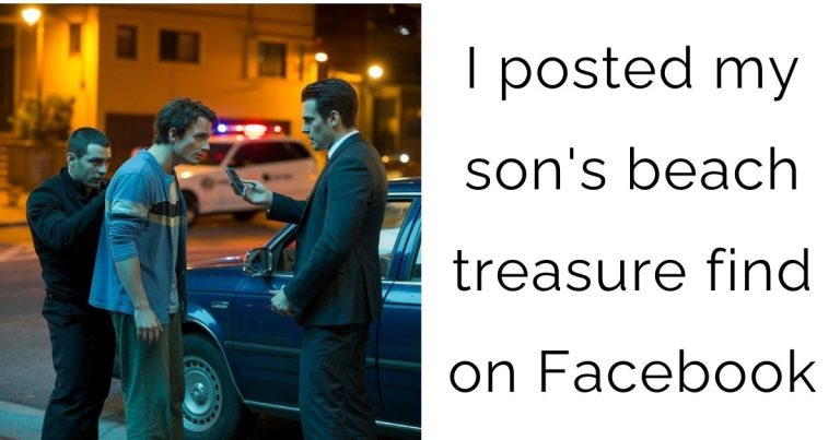I posted my son’s beach treasure find on Facebook