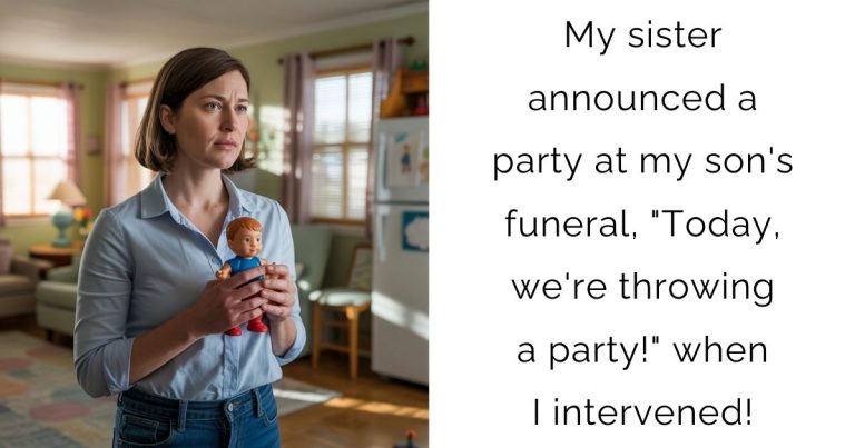 My sister announced a party at my son’s funeral, “Today, we’re throwing a party!” when I intervened!