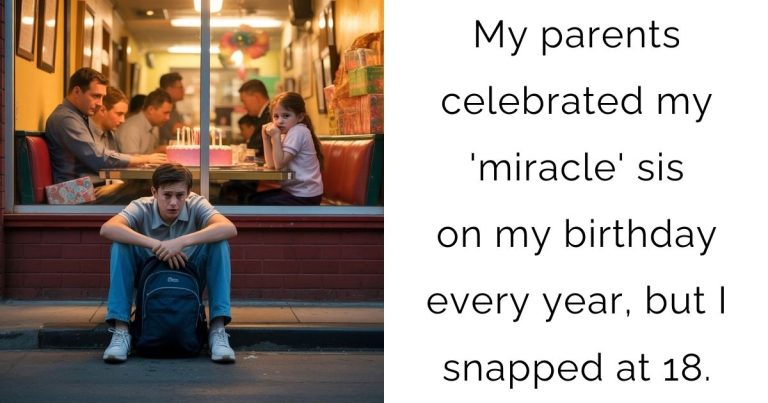 My parents celebrated my ‘miracle’ sis on my birthday every year, but I snapped at 18.