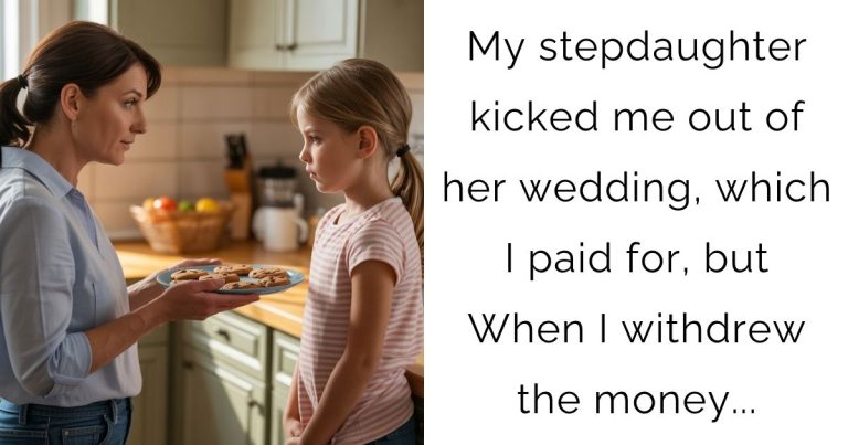 My stepdaughter kicked me out of her wedding, which I paid for, but When I withdrew the money…