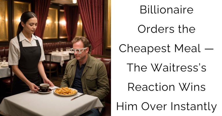 Billionaire Orders the Cheapest Meal — The Waitress’s Reaction Wins Him Over Instantly
