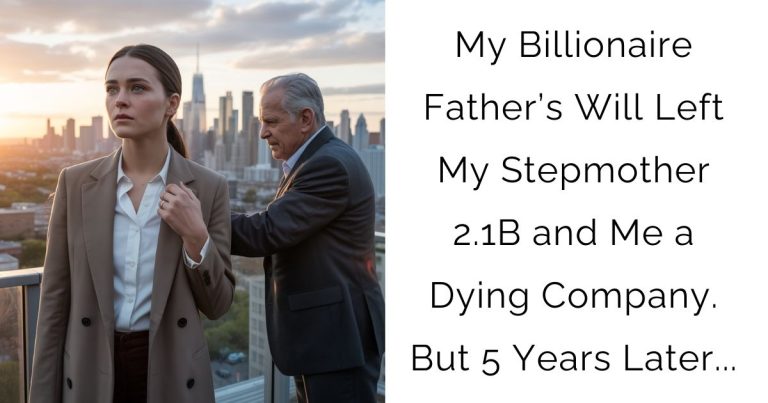 My Billionaire Father’s Will Left My Stepmother 2.1B and Me a Dying Company. But 5 Years Later…