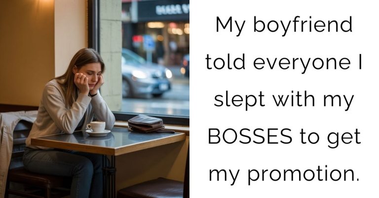 My boyfriend told everyone I slept with my BOSSES to get my promotion.
