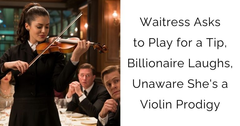Waitress Asks to Play for a Tip, Billionaire Laughs, Unaware She’s a Violin Prodigy
