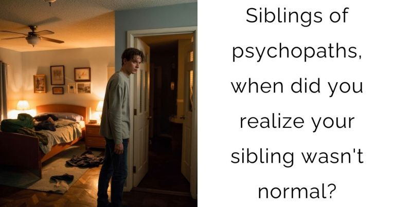 Siblings of psychopaths, when did you realize your sibling wasn’t normal?
