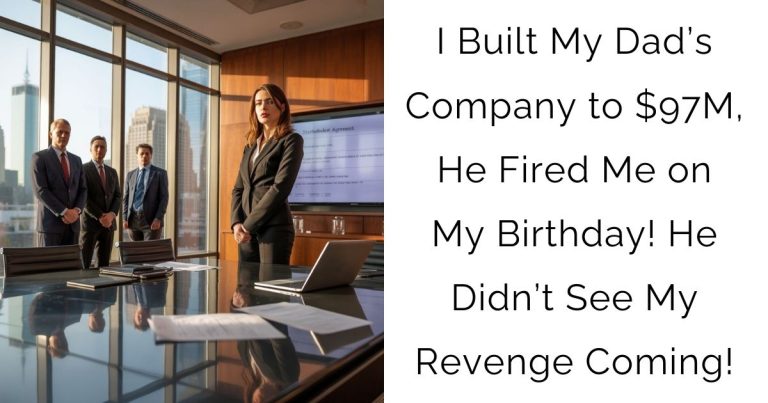 I Built My Dad’s Company to $97M, He Fired Me on My Birthday! He Didn’t See My Revenge Coming!