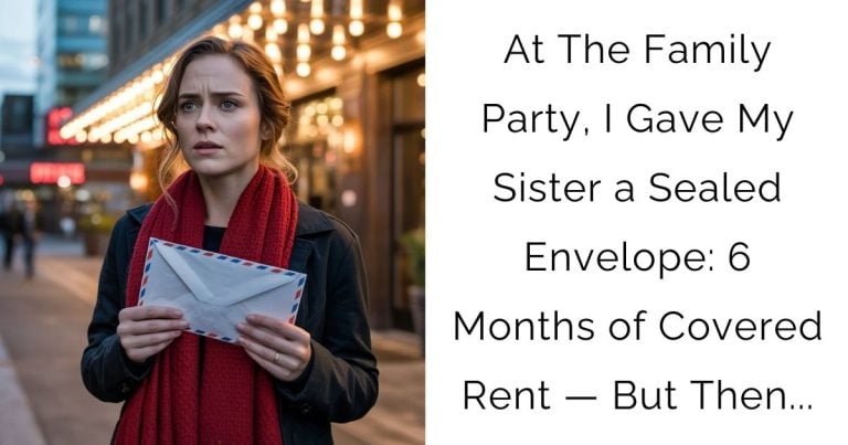 At The Family Party, I Gave My Sister a Sealed Envelope: 6 Months of Covered Rent — But Then…