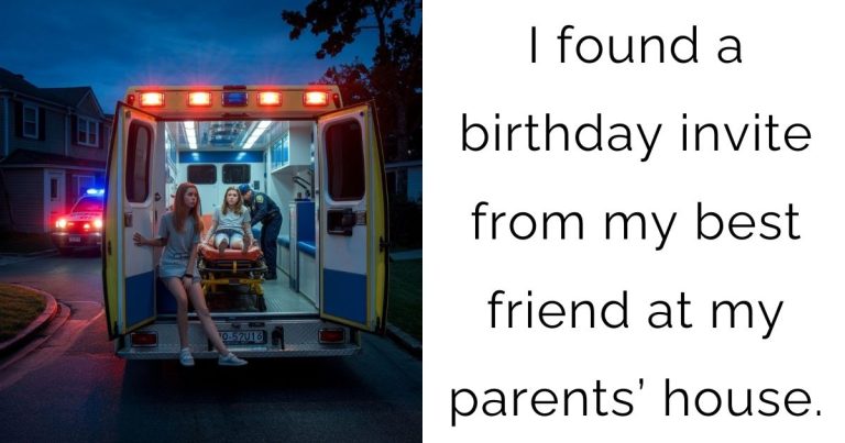I found a birthday invite from my best friend at my parents’ house.