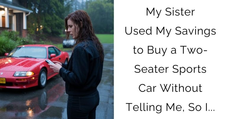 My Sister Used My Savings to Buy a Two-Seater Sports Car Without Telling Me, So I…