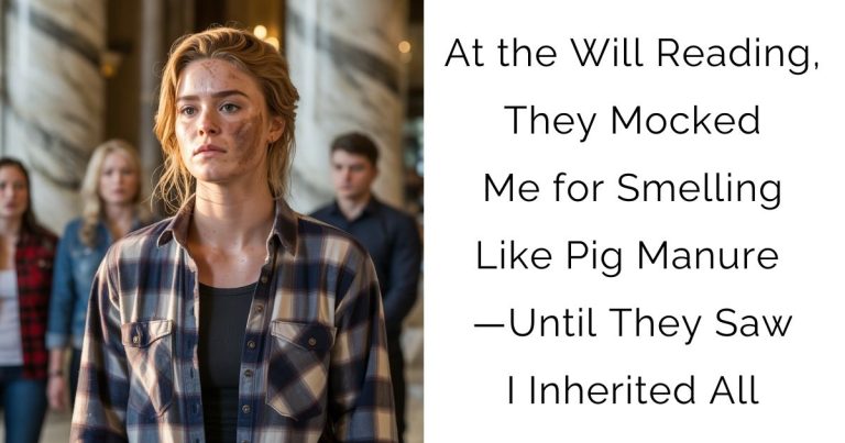 At the Will Reading, They Mocked Me for Smelling Like Pig Manure —Until They Saw I Inherited All
