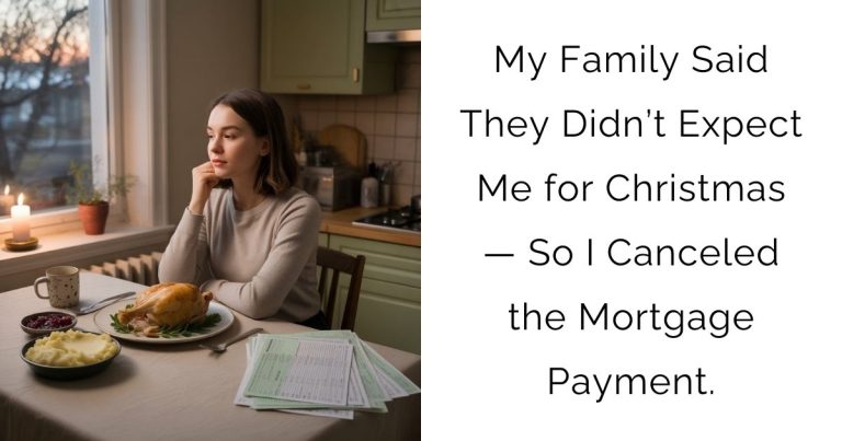 My Family Said They Didn’t Expect Me for Christmas — So I Canceled the Mortgage Payment.