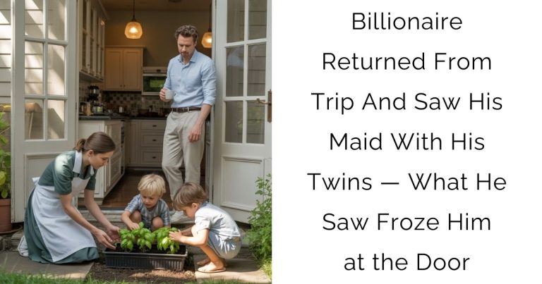 Billionaire Returned From Trip And Saw His Maid With His Twins — What He Saw Froze Him at the Door