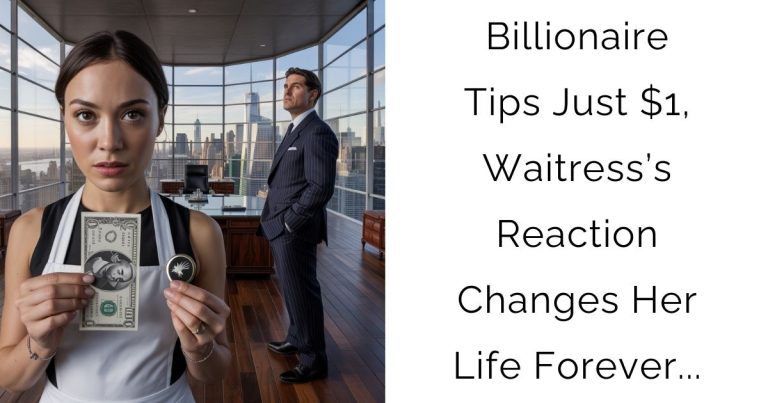 Billionaire Tips Just $1, Waitress’s Reaction Changes Her Life Forever…