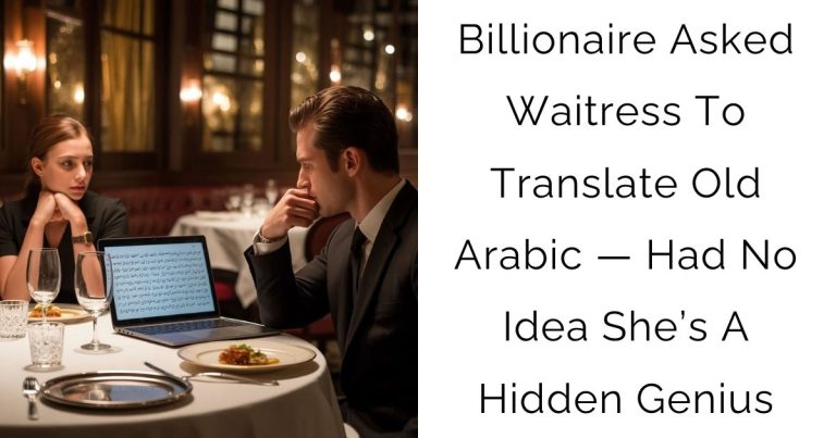 Billionaire Asked Waitress To Translate Old Arabic — Had No Idea She’s A Hidden Genius