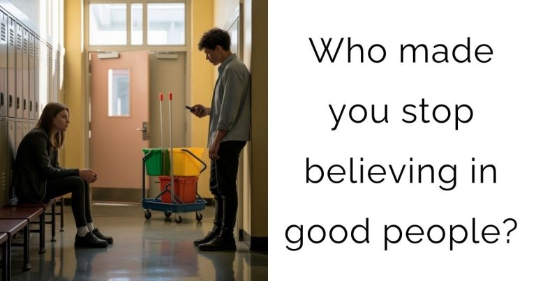 Who made you stop believing in good people?