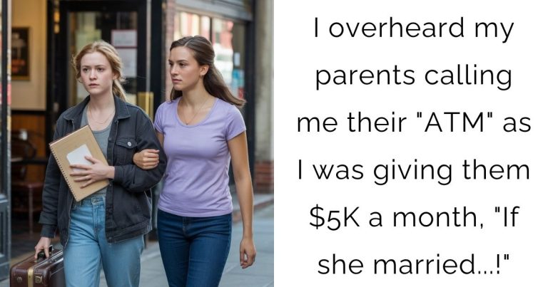 I overheard my parents calling me their “ATM” as I was giving them $5K a month, “If she married…!”