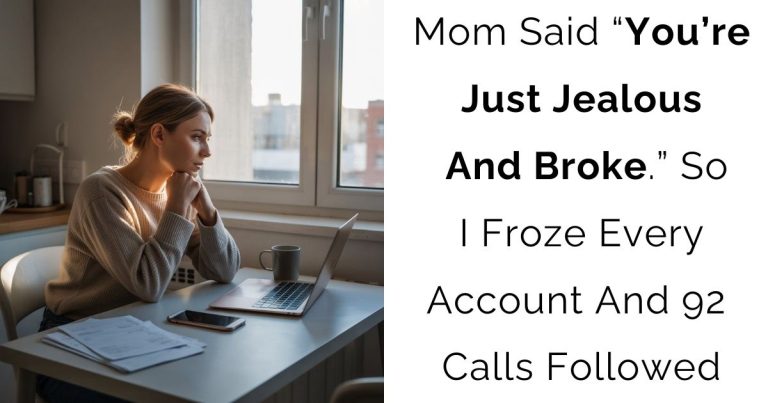 Mom Said “You’re Just Jealous And Broke.” So I Froze Every Account—And 92 Calls Followed