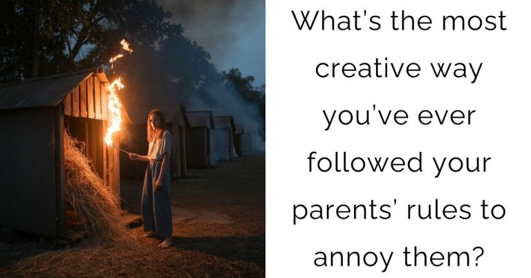What’s the most creative way you’ve ever followed your parents’ rules to annoy them?