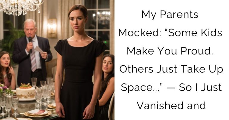My Parents Mocked: “Some Kids Make You Proud. Others Just Take Up Space…” — So I Just Vanished and