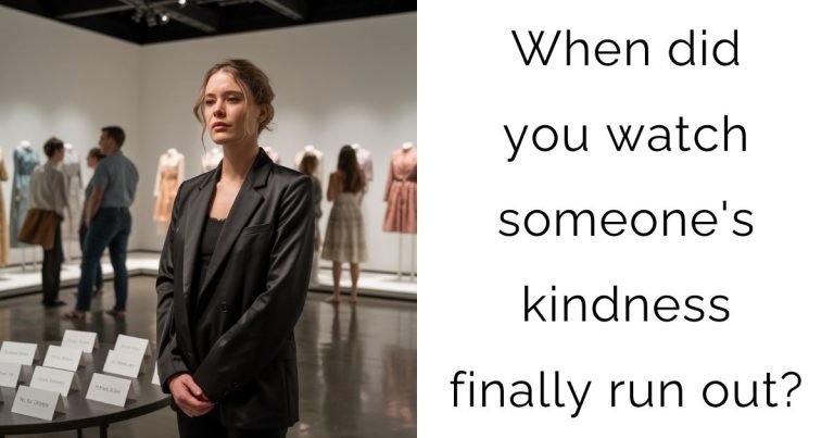When did you watch someone’s kindness finally run out?