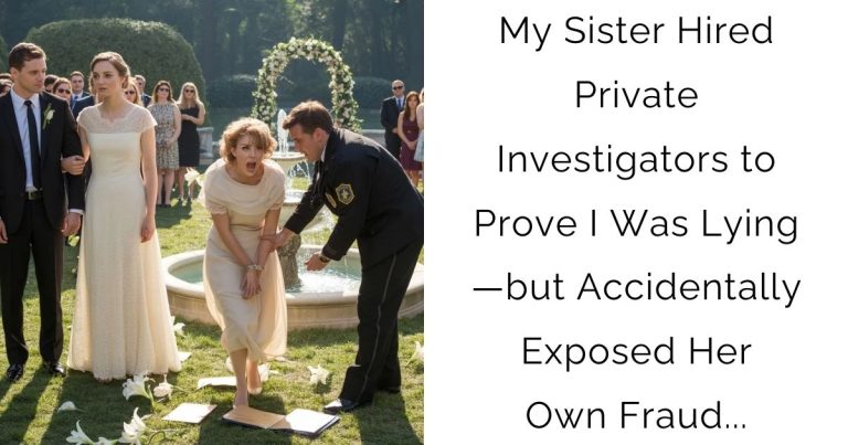 My Sister Hired Private Investigators to Prove I Was Lying—but Accidentally Exposed Her Own Fraud…