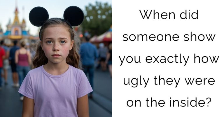 When did someone show you exactly how ugly they were on the inside?