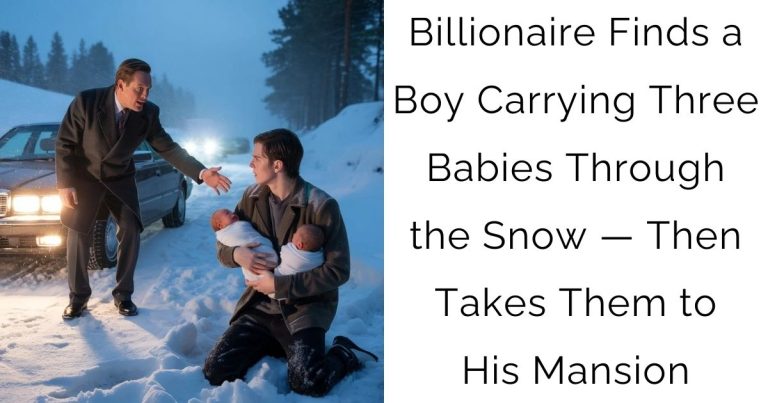 Billionaire Finds a Boy Carrying Three Babies Through the Snow — Then Takes Them to His Mansion