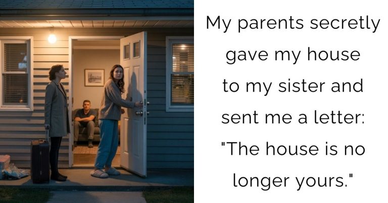 My parents secretly gave my house to my sister and sent me a letter: “The house is no longer yours.”