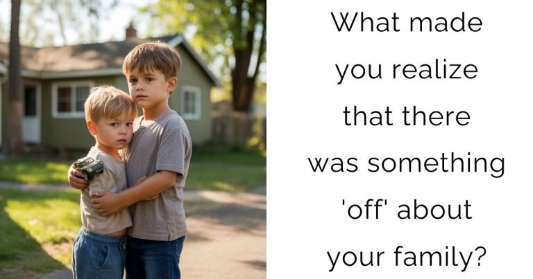 What made you realize that there was something ‘off’ about your family?