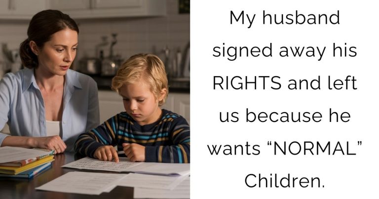 My husband signed away his RIGHTS and left us because he wants “NORMAL” Children.