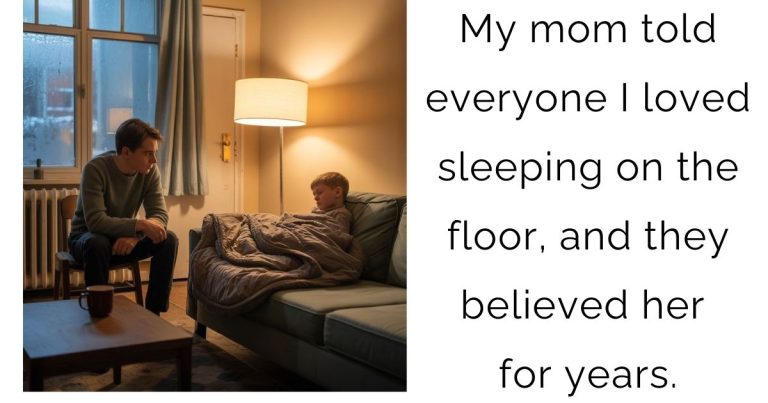 My mom told everyone I loved sleeping on the floor, and they believed her for years.