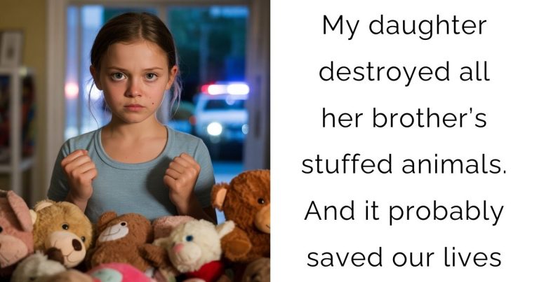 My daughter destroyed all her brother’s stuffed animals. And it probably saved our lives