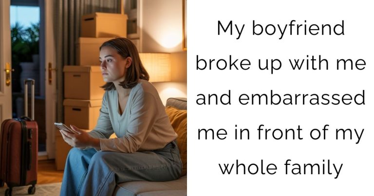 My boyfriend broke up with me and embarrassed me in front of my whole family