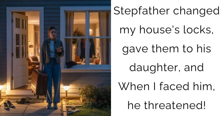 Stepfather changed my house’s locks, gave them to his daughter, and When I faced him, he threatened!
