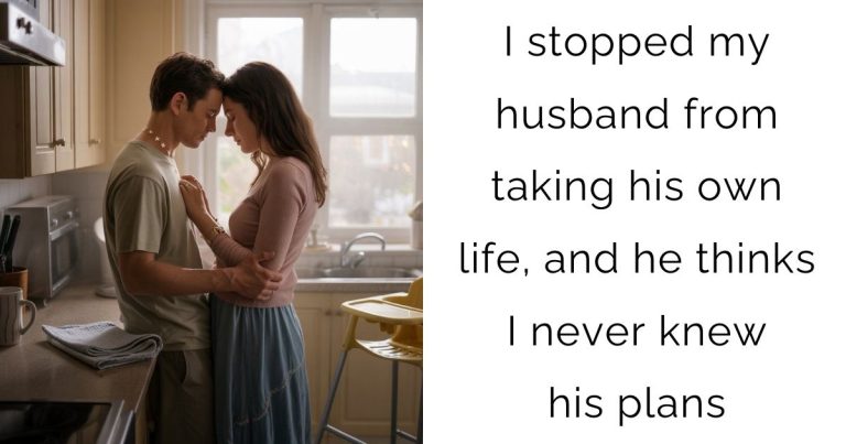 I stopped my husband from taking his own life, and he thinks I never knew his plans