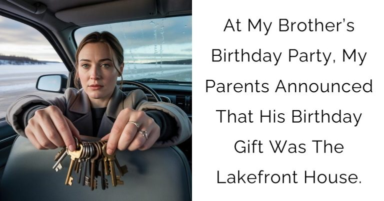 At My Brother’s Birthday Party, My Parents Announced That His Birthday Gift Was The Lakefront House.