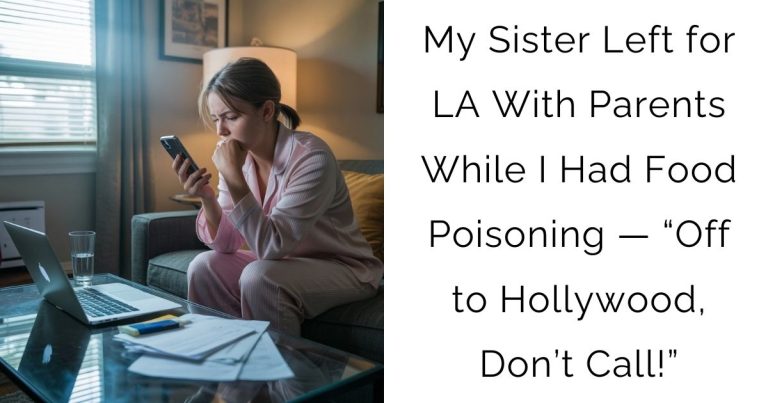 My Sister Left for LA With Parents While I Had Food Poisoning — “Off to Hollywood, Don’t Call!”