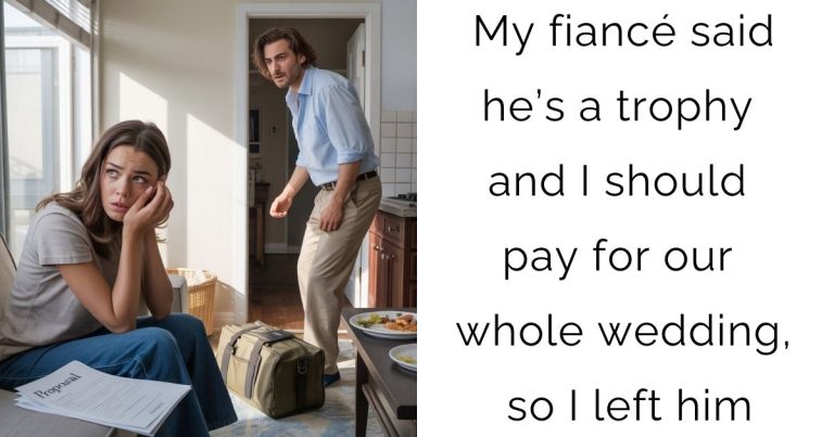 My fiancé said he’s a trophy and I should pay for our whole wedding, so I left him