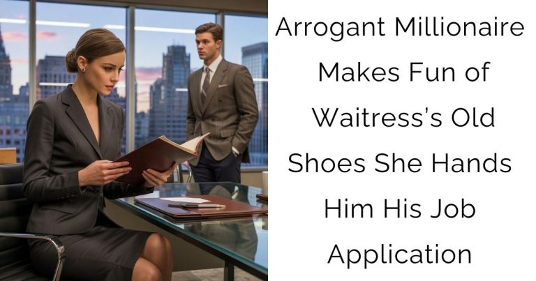 Arrogant Millionaire Makes Fun of Waitress’s Old Shoes — She Hands Him His Job Application