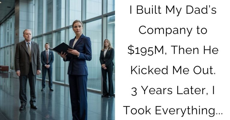 I Built My Dad’s Company to $195M, Then He Kicked Me Out. 3 Years Later, I Took Everything…