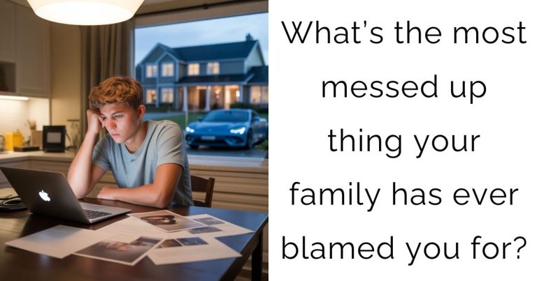 What’s the most messed up thing your family has ever blamed you for?