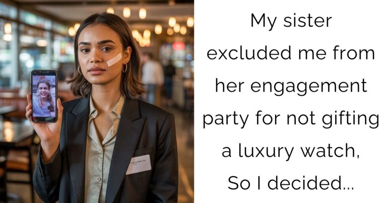 My sister excluded me from her engagement party for not gifting a luxury watch, So I decided…