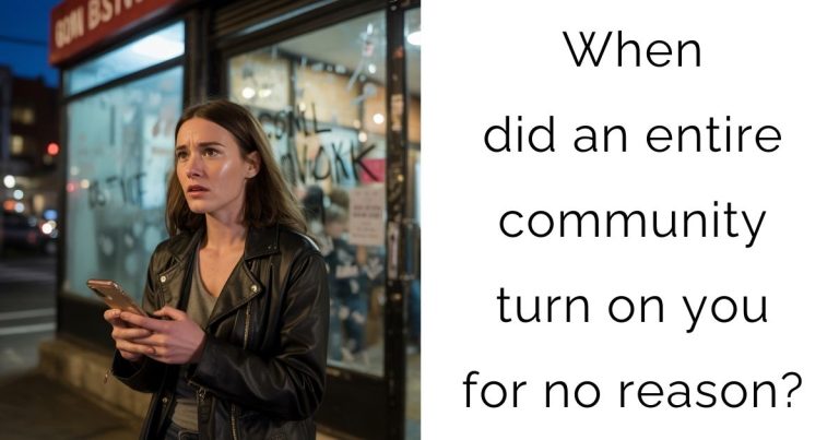 When did an entire community turn on you for no reason?