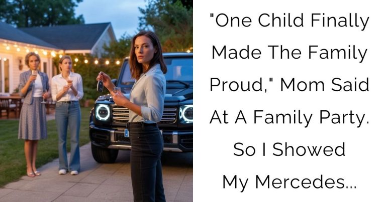 “One Child Finally Made The Family Proud,” Mom Said At A Family Party. So I Showed My Mercedes…