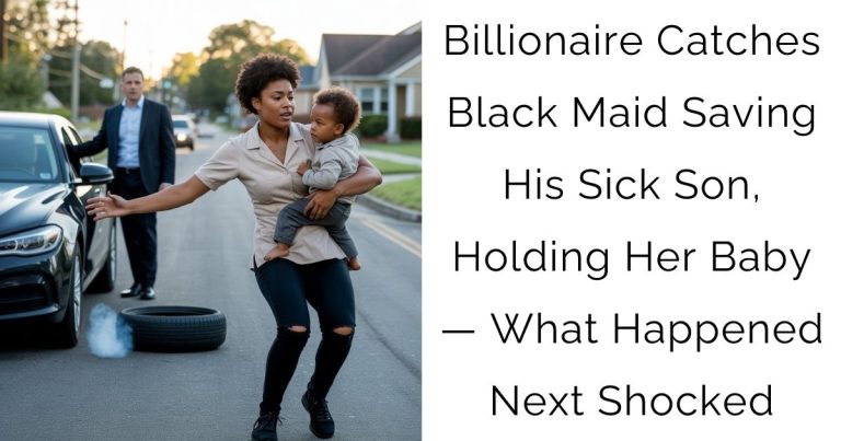 Billionaire Catches Black Maid Saving His Sick Son, Holding Her Baby — What Happened Next Shocked