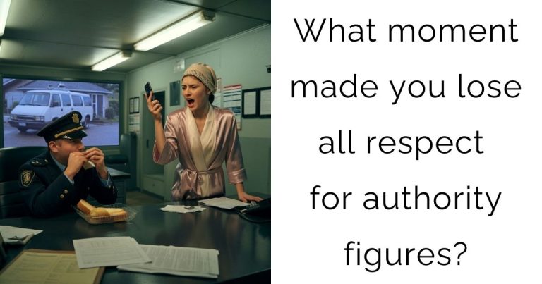 What moment made you lose all respect for authority figures?