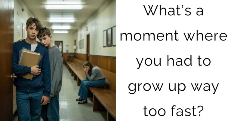 What’s a moment where you had to grow up way too fast?