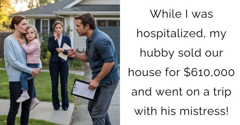 While I was hospitalized, my hubby sold our house for $610,000 and went on a trip with his mistress!