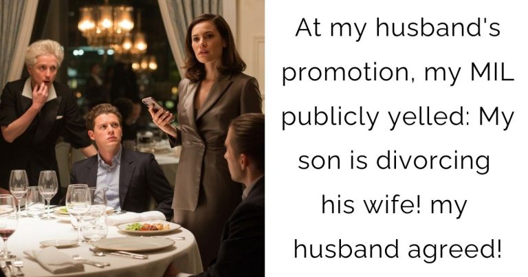 At my husband’s promotion, my MIL publicly yelled: My son is divorcing his wife! my husband agreed!