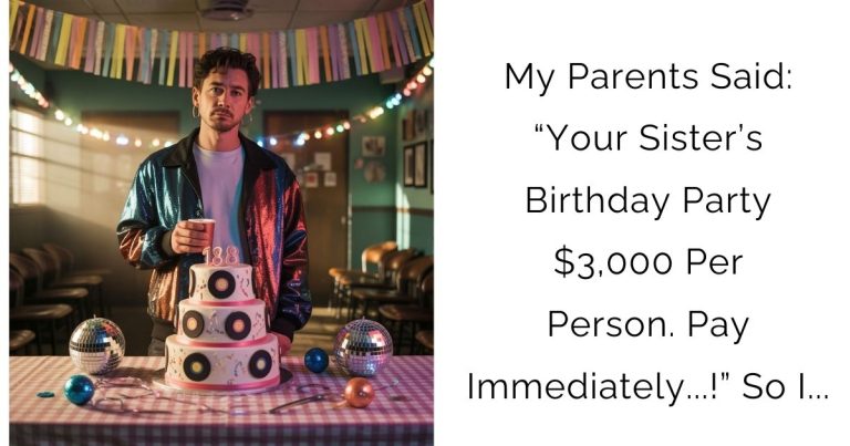 My Parents Said: “Your Sister’s Birthday Party – $3,000 Per Person. Pay Immediately…!” So I…